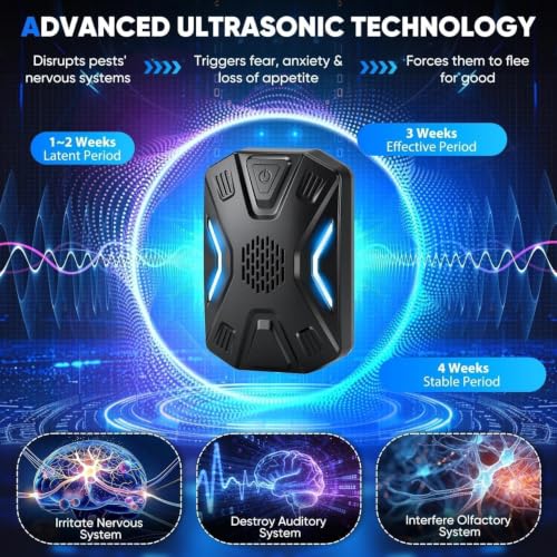 Image of 2026 Upgraded Ultrasonic Pest Repeller Indoor,3 Modes Mouse Traps Repellent,Electronic Pest Control Roach, Mouse, Bugs, Mice, Spider, Mosquito,Ant,Insect, Rodent Repellent Ultrasonic Plug in,6 Pack