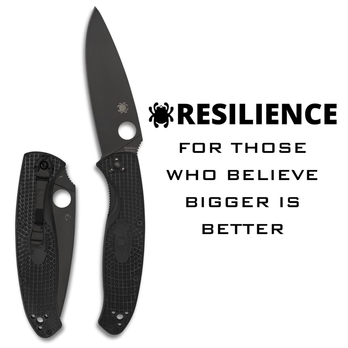 Resilience Lightweight hoja negra - Mango: FRN* Acero: 8Cr13MoV - Filo: Liso