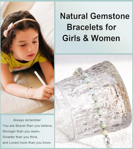 Image of 2026 Graduation Gifts for Girls, Her, Kids Natural Gemstone Bracelets for Girls Daughter Granddaughter Niece Sister Teenager Girl Birthday Gifts Idea