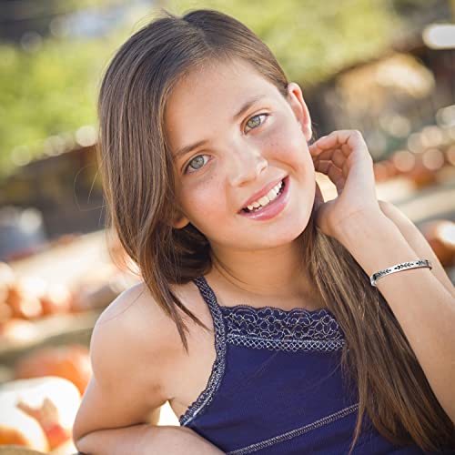 Bracelets For Girls Gifts Daughter Women Inspirational Teen Girls Gifts Year Old Birthday Motivational Jewelry Christmas Gifts Teenage Girls Beautiful Girl You Can Do Hard Things Cuff Bracelets #TOP4