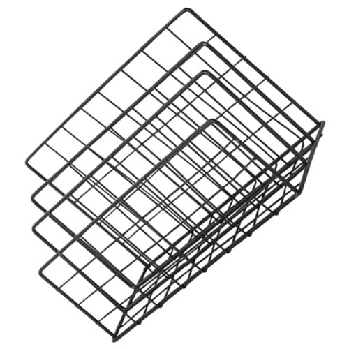 EXAOMBLE メール管理器 卓上収納ラック コンパートメント メタル製 ファイル マガジンオーガナイザー ホームオフィス用 コンパクト設計 シン