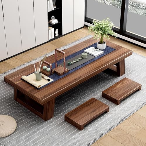 Table basse pour s'asseoir par terre : coin thé moderne et convivial dans le salon