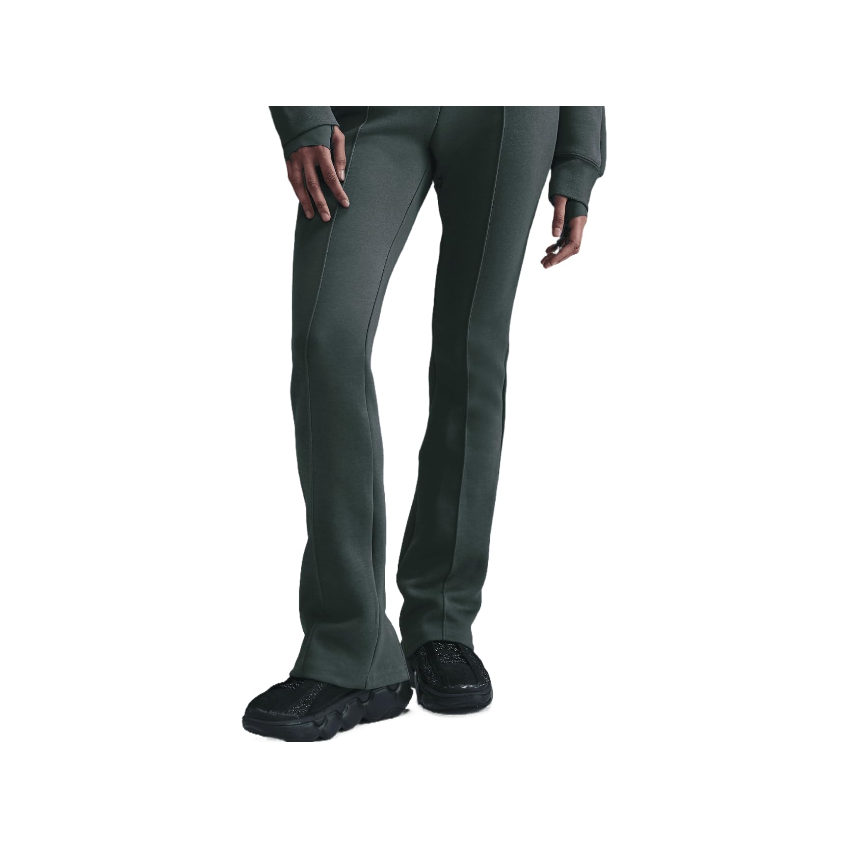 Sportswear Tech Fleece Women's High-Waisted Slim Pants (FV7487-338, Vintage Green/Black)