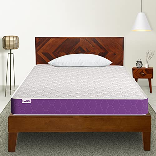 SleepX Ortho Plus Quilted 6 inch Single Bed Size, Memory Foam Mattress (Purple, 72x36x6)