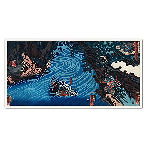 Tableau en verre Rivière d'Asie Coloray 100x50cm pour décoration murale