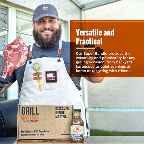 Pack Grill Masters Club: Tabla de Cortar de Madera, Garras para Carnes y Espátula para Parrilla, Regalos para Amantes de la Barbacoa miniatura 6