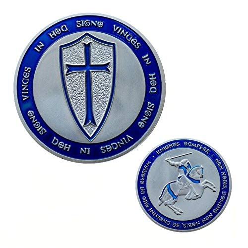 QUEAMBLER Cavalleria Templare Münze Religiosa Ritter für Sammlung und Erinnerungsgeschenk