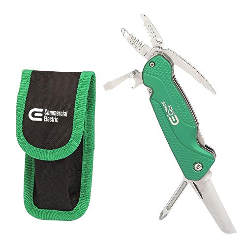 Commercial Electric 7-in-1 Electrician's Multi Tool Knife and Wire Stripper with Pouch CE130802