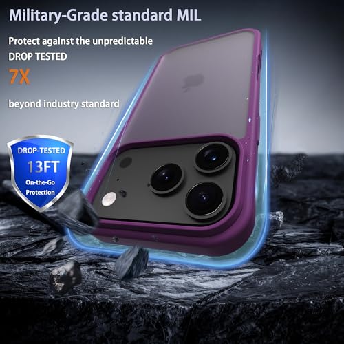 Image of iPhone 18 pro max /17 pro max Case,Translucent Matte(deep Purple)