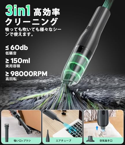 Svoko ハンディクリーナー コードレス 26000Pa DW610 の商品画像 2
