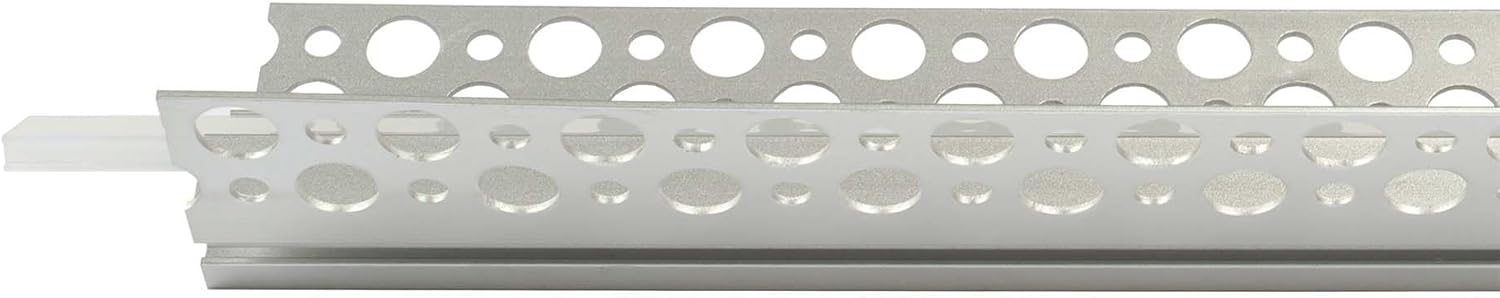 3.3ft Drywall Aluminum LED Channel 3-Pack, Inside Corner Profile, 9/20" Channel Width, End Caps and 1 Frosted Lens Included