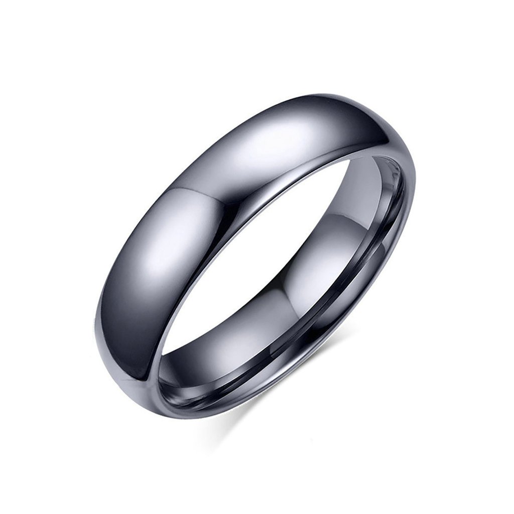 TIANYI4mm Mens Womens Tungsten Carbide Wedding Band Rings Engagement Promise Domed Polished