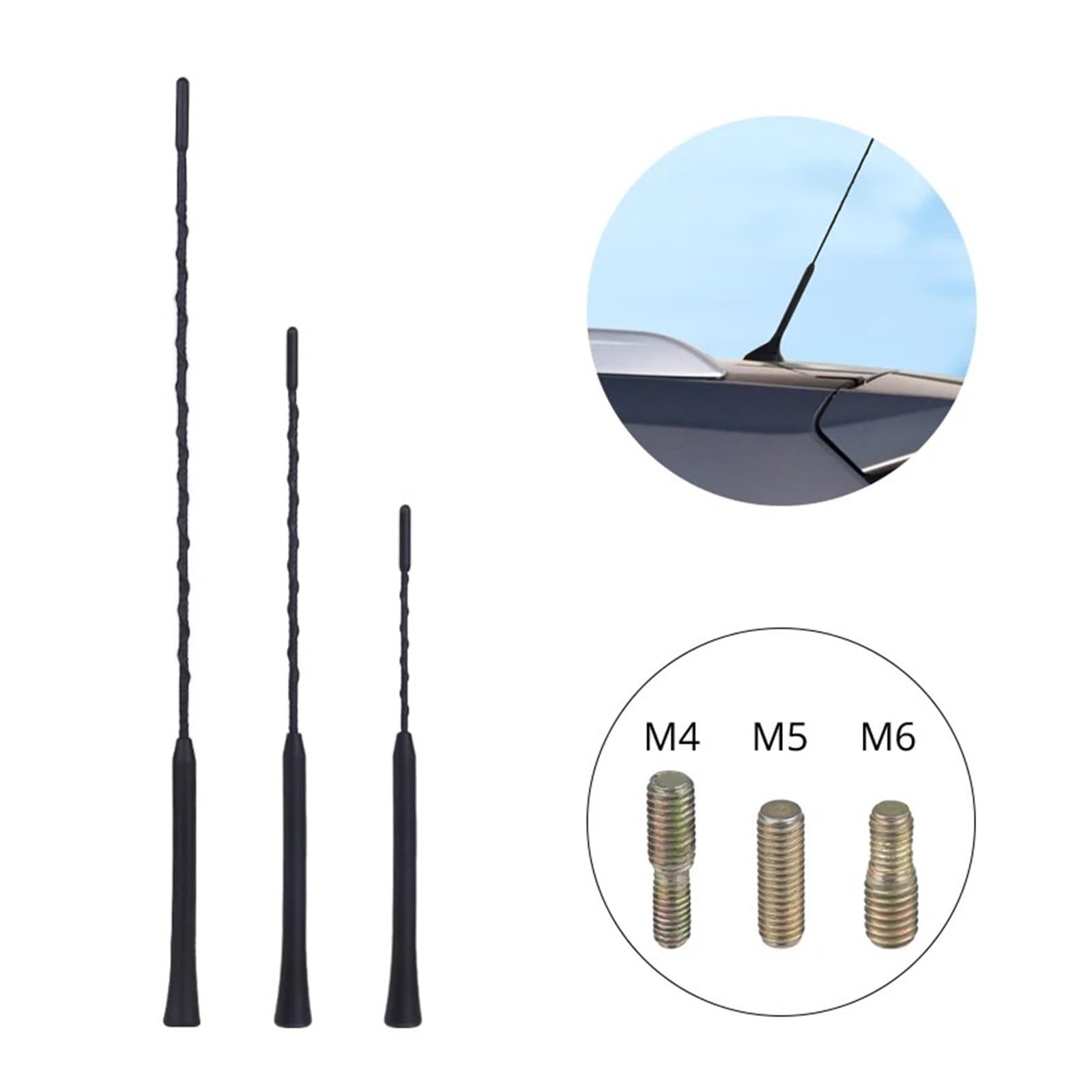 Antenna Universale For Auto Con 3 Viti Che Copre Più Modelli Da 9 "11" A 16" For Facile Ampia Compatibilità(9 inch 3 Screw)