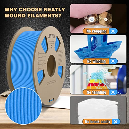 JAYO Matte PLA Filament 1.75mm,Bobines de Filament PLA pour Imprimante 3D 1.1kg, Précision Dimensionnelle +/- 0,02, PLA Mat Noir 4 JAYO Matte PLA Filament 1.75mm,Bobines de Filament PLA pour Imprimante 3D 1.1kg, Précision Dimensionnelle +/- 0,02, PLA Mat Noir – Image 5