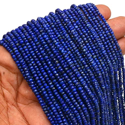 Perles lapis-lazuli fines facettées pour réparer et personnaliser un collier