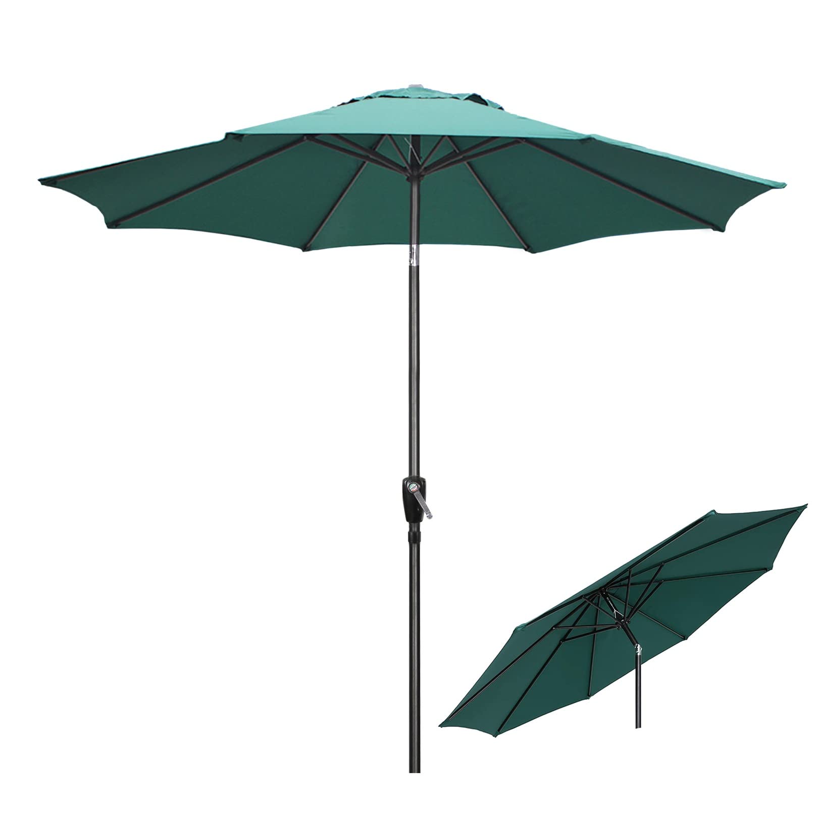 HCZKIUJY Garden Parasol,9Ft Outdoor Umbrellas for Patio, with Tilt and Crank Sun Protection Garden Patio Market Umbrella Parasol withRibs Without Base for Garden