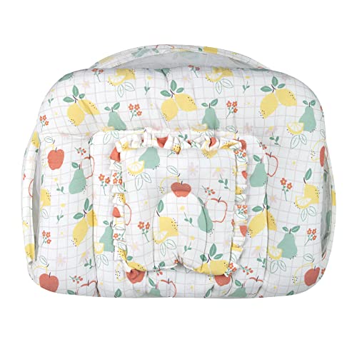 Image of TIDY SLEEP Baby Bed, Mosquito Net & Neck Pillow, Baby Gadda Set for New Born, 0M+, Printed Baby Gadda, Baby Sleeping Bed of 90cm x 65cm x 10cm, Fruits