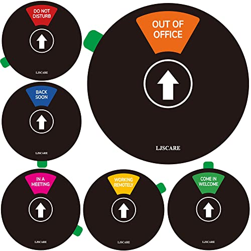 office door sign do not disturbcome in welcomeout of officein a meetingback soonworking remotely 6 options ljscare privacy door sign 6 inch black