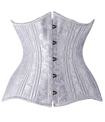 Zl magic women's steel boned heavy duty waist trainer corset shap…