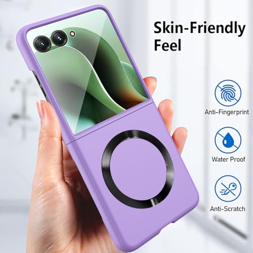Image of BOUNCEBACK Slim Case /Cover with Magnetic Charging Coil for Motorola Razr 50 Ultra 5g / Motorola Razr 50 Ultra Case Cover - (Black | Polycarbonate)