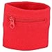Cartera de muñeca Pulsera de algodón Almacenamiento de Billetera con Cremallera para Llaves Tarjetas de Dinero Correr Fitness Ciclismo Caminar para Hombres y Mujeres(Red)
