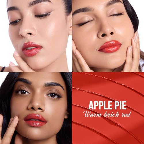 Image of Staze Y.U.M.M.Y Lip Gloss Balm | 3-in-1 Gloss + Tint + Balm | High-Shine Glossy Finish | With SPF 15 | Non-sticky Formula with Hyaluronic Acid & Shea Butter | 03 Apple Pie | 2g