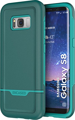 Encased Galaxy S8 Plus Case Green (Rebel Armor) Protective Rugged Cover (Samsung S8+) Green