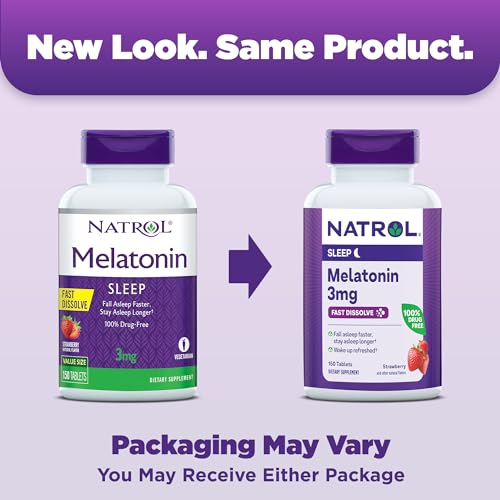 Natrol Fast Dissolve Melatonin 3 mg, Melatonin Supplements for Restful Sleep, Sleep Support for Adults, 150 Strawberry-Flavored Tablets, Up to a 150 Day Supply - Image 3