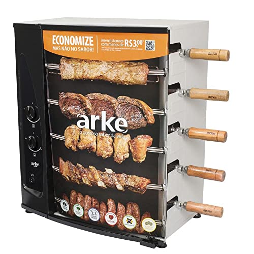 CHURRASQUEIRA GAS NATURAL ROTATIVA 5 ESPETOS AGR 05 - ARKE