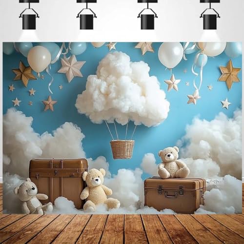 Toile de fond montgolfière pour célébrer le premier voyage de bébé