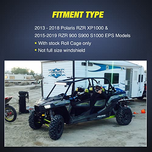 Image of Nilight - 90039B 30-32 Inch Upper LED Light Bar Roof Mount Brackets for UTV POLARIS RZR 900 1000 800, 2 Years Warranty, Black, 2PCS