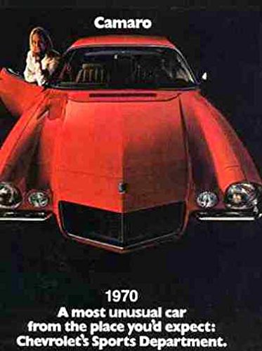 1970 CHEVROLET CAMARO BEAUTIFUL DEALERSHIP SALES BROCHURE – ADVERTISEMENT Includes Rally Sport RS, Super Sport SS Z28 and Convertible CHEVY 70