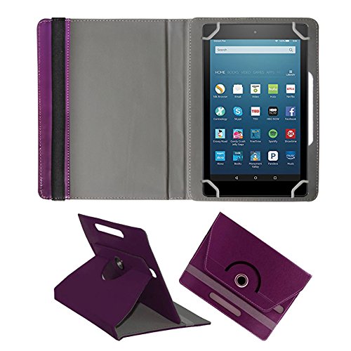 Fastway 360 Degree Rotating Tablet Book Cover for Fire HD 10 (Purple)