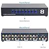 Panlong 8-Way AV Switch RCA Switcher 8 in 1 Out Composite Video L/R Audio Selector Box for DVD STB Game Consoles