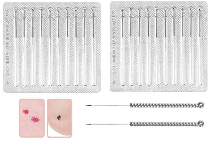 Prague Pack Of 20Pcs Laser Mole Remover Fine Needles for Skin Tattoo, Freckle & Dark Spot Removal (20 fine needles)-image-8