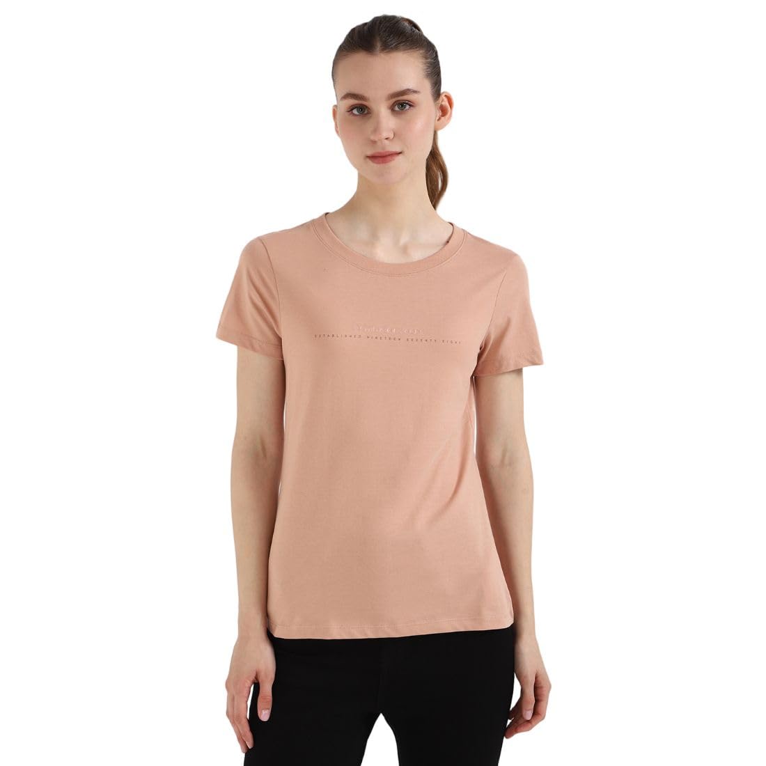 Calvin Klein Damen T-Shirt Kurzarm Institutional Graphic Slim Fit