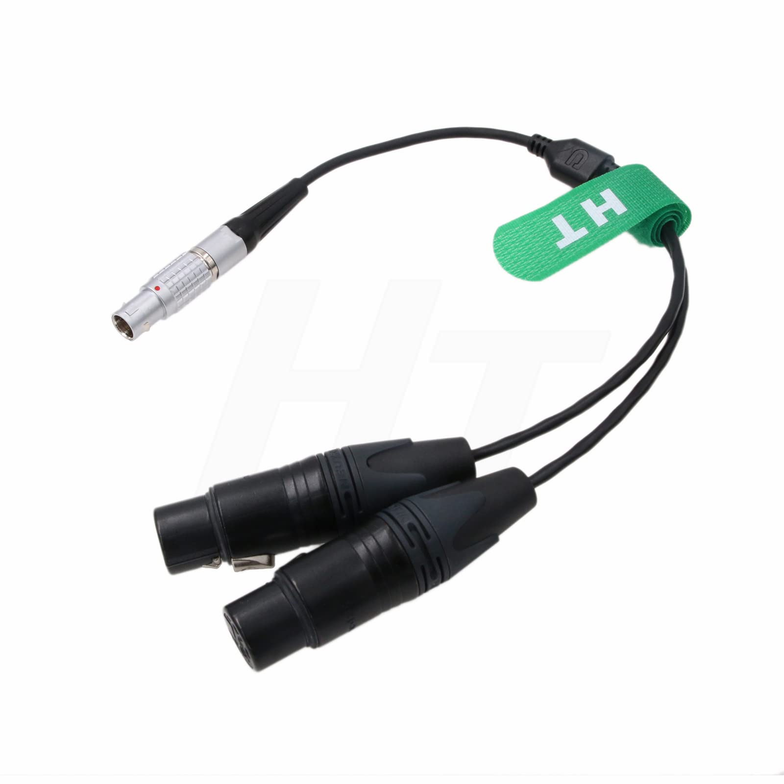 HangTon Câble d'entrée audio 10 broches pour Atomos Shogun Flame, Shogun 7, Shogun Inferno, Ninja Inferno Monitor vers Dual XLR 3 broches femelle Sound Devices 633 Mic
