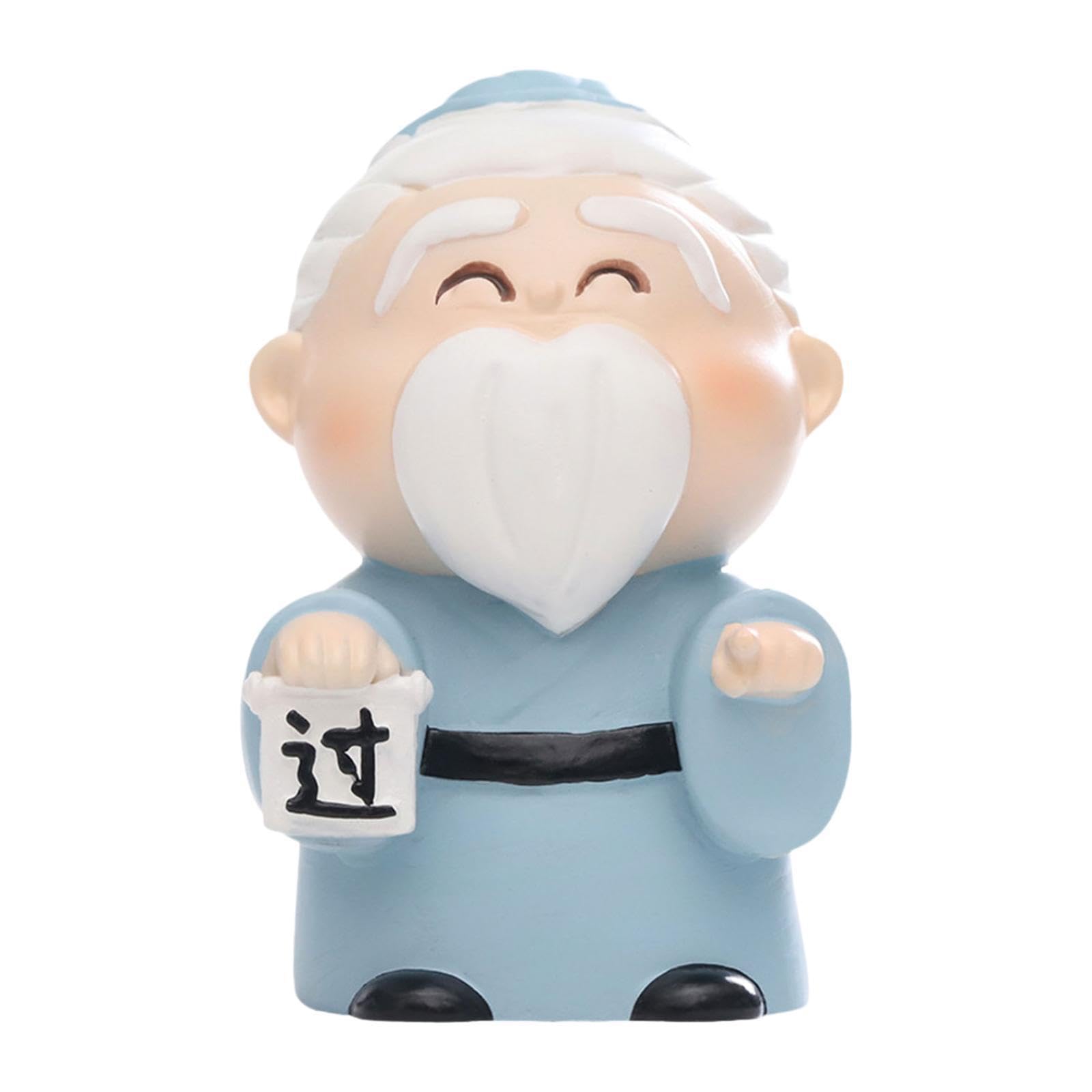 Zanthicia Confucius Statue Cute Miniature Figurine for Fireplace Bookshelf