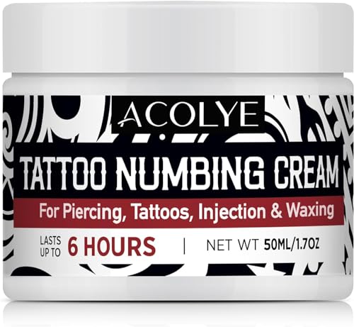Tattoo Numbing Cream Extra Strength – 6 Hours Maximum Strength Tattoo Numbing Cream – Numbing Cream for Tattoos (50ml/1.7oz) Tattoo Numbing Cream Extra Strength – 6 Hours Maximum Strength Tattoo Numbing Cream – Numbing Cream for Tattoos (50ml/1.7oz)