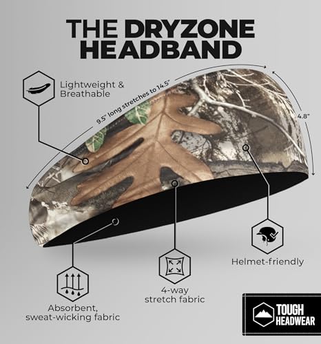 image for Tough Headwear Mens Sweat Bands - Athletic Headbands Men/Women for Var