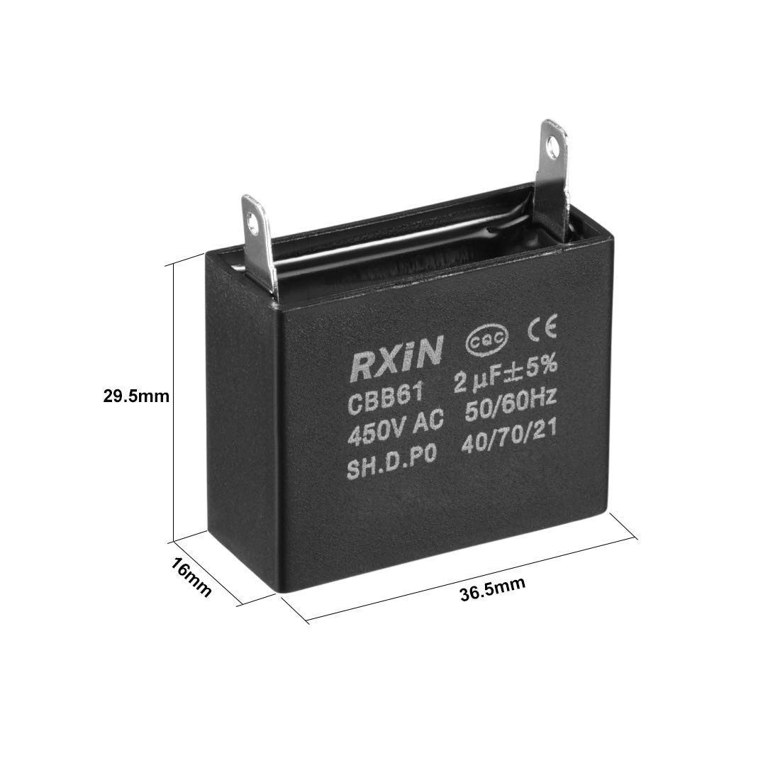 CBB61 6uF 450V Kablolu Kutulu Daimi Kondansatör Motor Kondansatörü