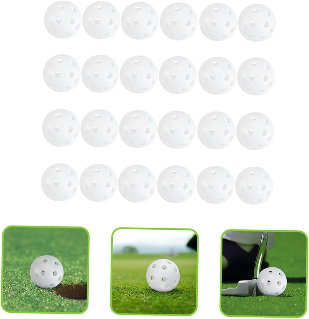 Alipis 100pcs Plastic Hollow Golf Training Balls Small Airflow Practice Balls for Indoor Outdoor Swing Backyard Golf Practice