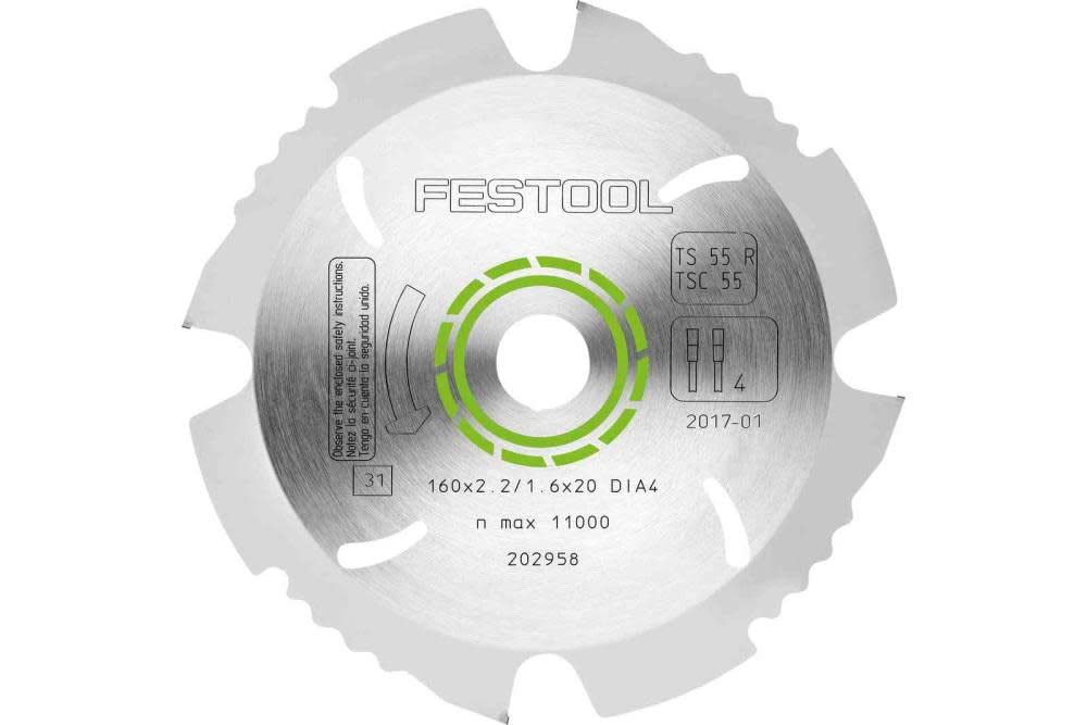 FESTOOL Diamond Saw Blade 160x2, 2x20 + 