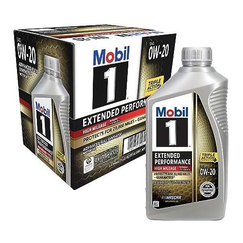 Mobil 1 High Mileage Full Synthetic Motor Oil 5W-30, 6-pack of 1 quarts