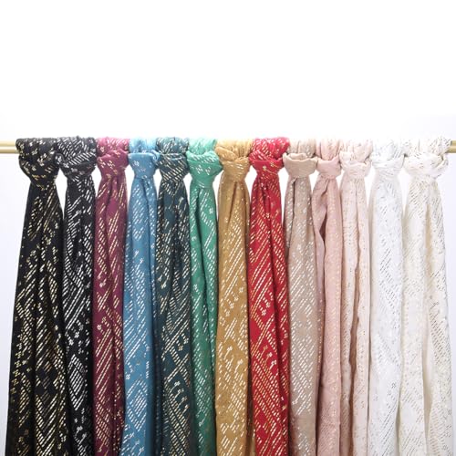 Women's large-sized winter and autumn scarf - Retro Faux Assuit Foil print-embossed style long scarves4