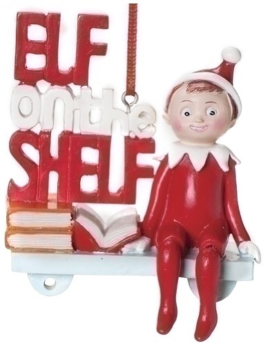 Elf on the Shelf 3-1/2-Inch Elf on the Shelf with Dangle Legs Hanging Resin Ornament