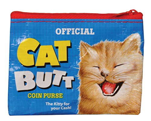 Blue Q Coin Purse, Cat Butt (Funny Field Guide To Cat Butts). Made From 95% Recycled Material, The Ultimate Little Zipper Bag To Corral Money, Ear Buds, Gift Cards, Stamps, Vitamins, Coins. 3"H X 4"W #TOP1