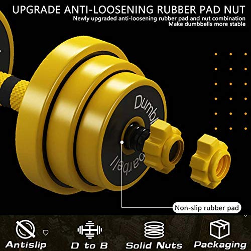 Verstelbare dumbbells Barbell-set 2 in 1, verstelbare dumbbell-haltersets 10/20/30/40 kg, hefbare halters voor… - Afbeelding 5