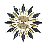American Light lujo hierro reloj de pared moderno minimalista moda tendencia salón decorativo mesa colgante creativo arte arte personalidad reloj 2021/7/12 (tamaño: 64 cm)