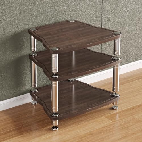 Soporte multimedia de vídeo, armario de consola de reproductor de discos con estantes y estante para medios AV